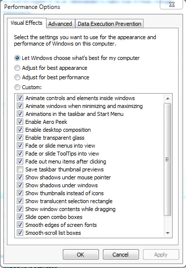 Performance Options