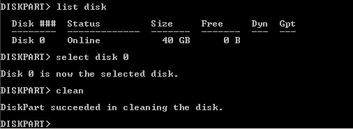 Diskpart Clean Empty Disk