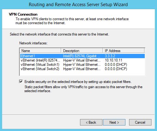 Routing and Remote Access Server Setup