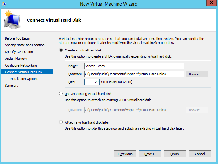 Virtual Machine - Connect Virtual Hard Disk