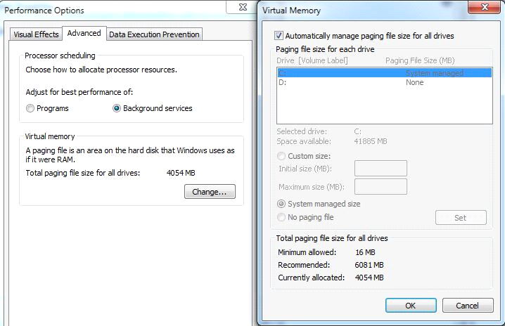 Virtual Memory Increase Page File