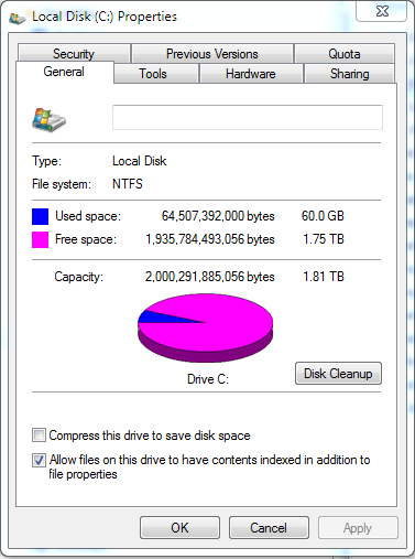 Disk Space Capacity
