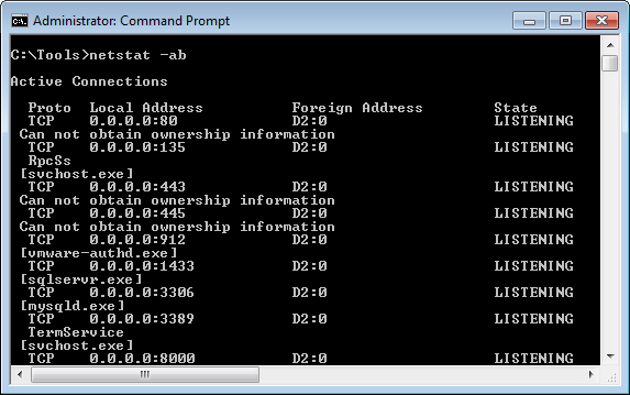 Windows Windows SysAdmin Tool Netstat