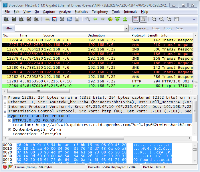 Wireshark View Network Packets