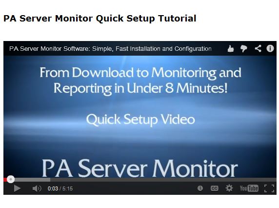 PA Server Monitor: Download to Monitoring in Under 8 Minutes!