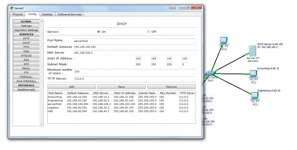 Add Other VLANs DHCP Scopes
