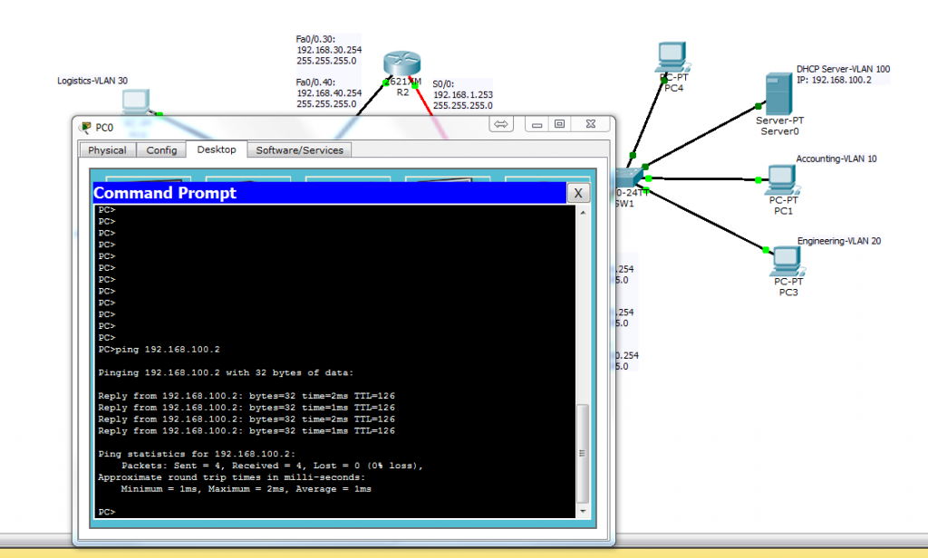 Test Connection Ping Command