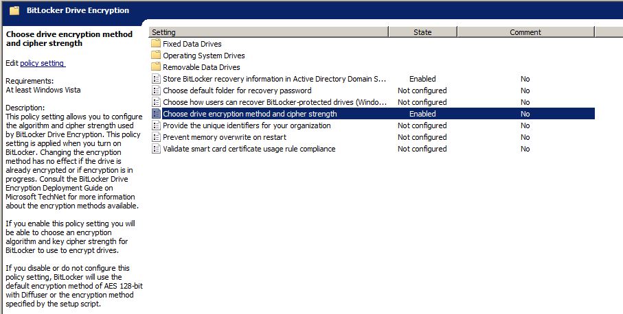 Bitlocker Drive Encryption