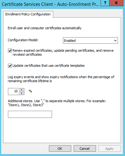 Certificate Services Client - Auto Enrollment