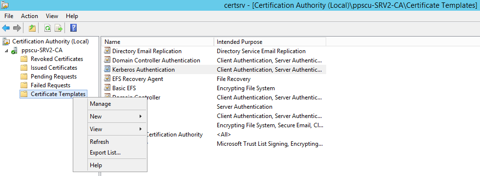 Configure OCSP Response Signing Template