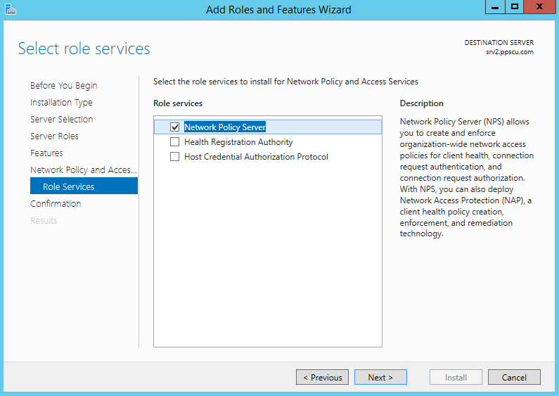 Install Network Policy Server