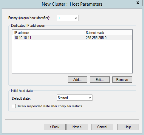 New NLB Cluster Parameters