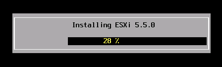 ESXi Install Progress