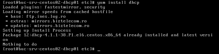 yum install dhcp