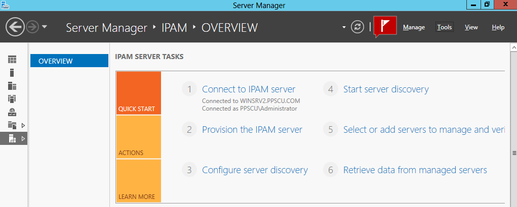 ipam server tasks