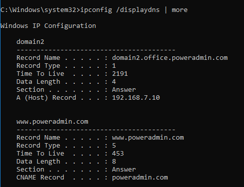 Ping and the Windows DNS Cache