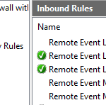 event log firewall rules