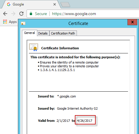 Certificate Expiration