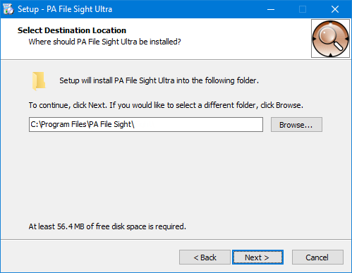 Main Install Wizard Select Destination