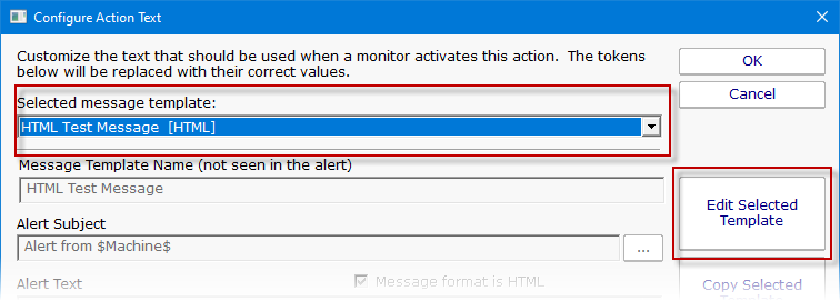 E-mail Action Overriding the Subject or Body