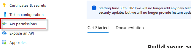 Azure Application API permissions