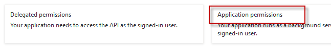 Azure Application API permissions