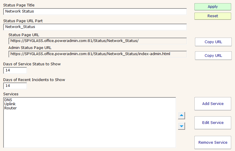 Example Status Page