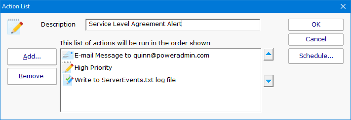 Configure notification group