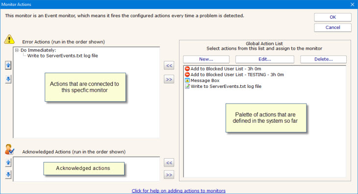 Adding Actions PA File Sight