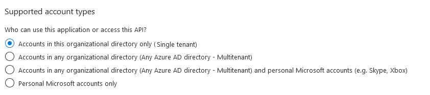 Azure Application Single Tenant