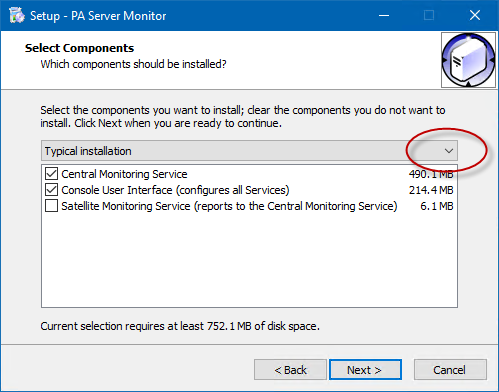 Main Install Wizard Select Components