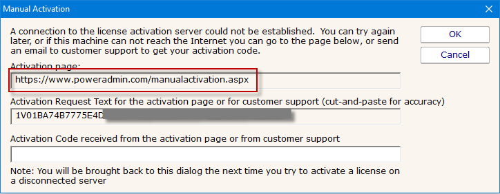 Manual Activation