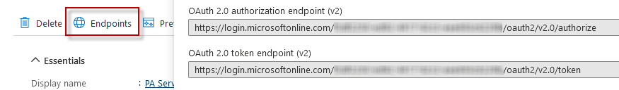 Azure Application Registration - Authorization and Token URLs