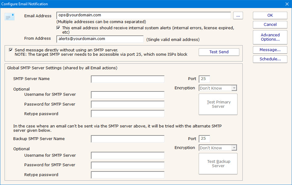 E-mail Message Action