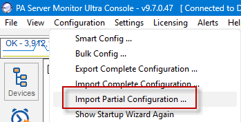 Partial Configuration Import