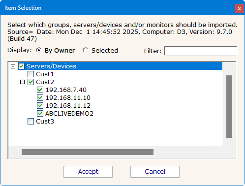 Partial Configuration Import