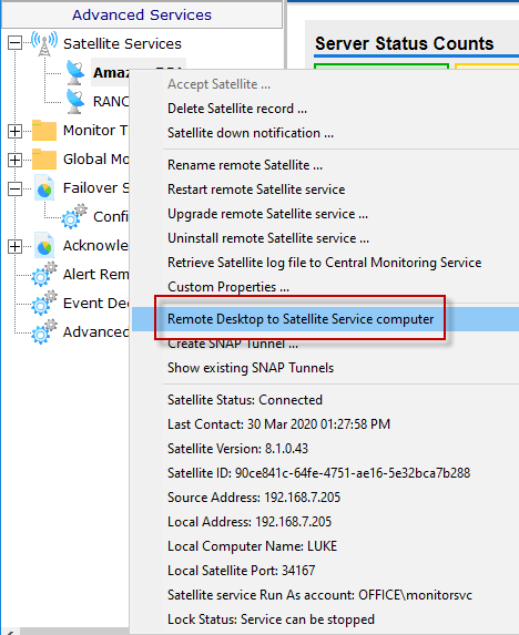 Connect to a Satellite Computer