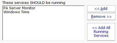Services Should Be Running List