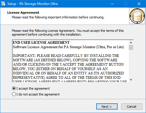 Main Install Wizard License