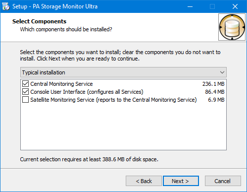 Main Install Wizard Select Components