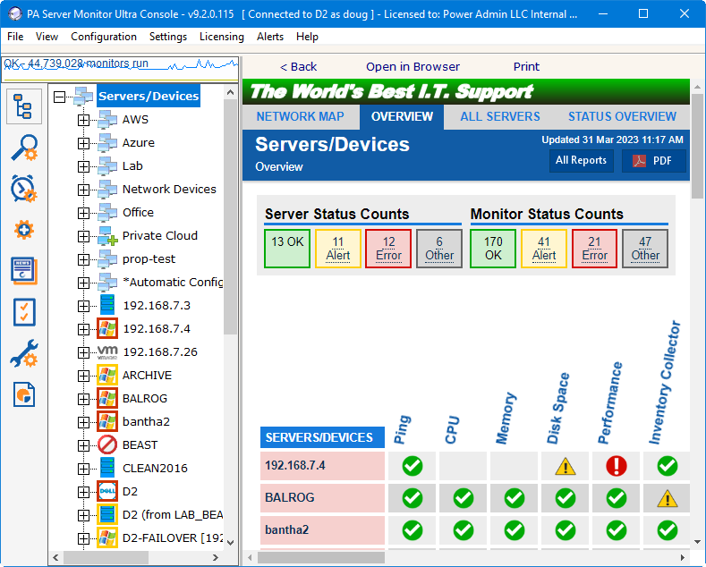 company logo on report