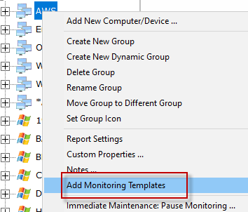 Add Monitoring Templates