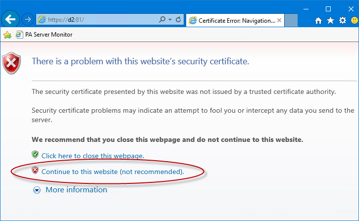 error de certificado de ayuda de Internet Explorer