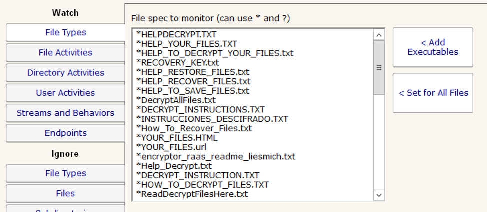 Add common ransomware ransom note filenames