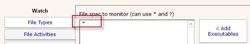 File types to monitor