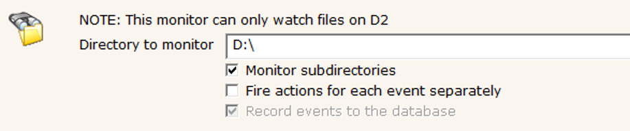 Monitor D: drive for ransomware