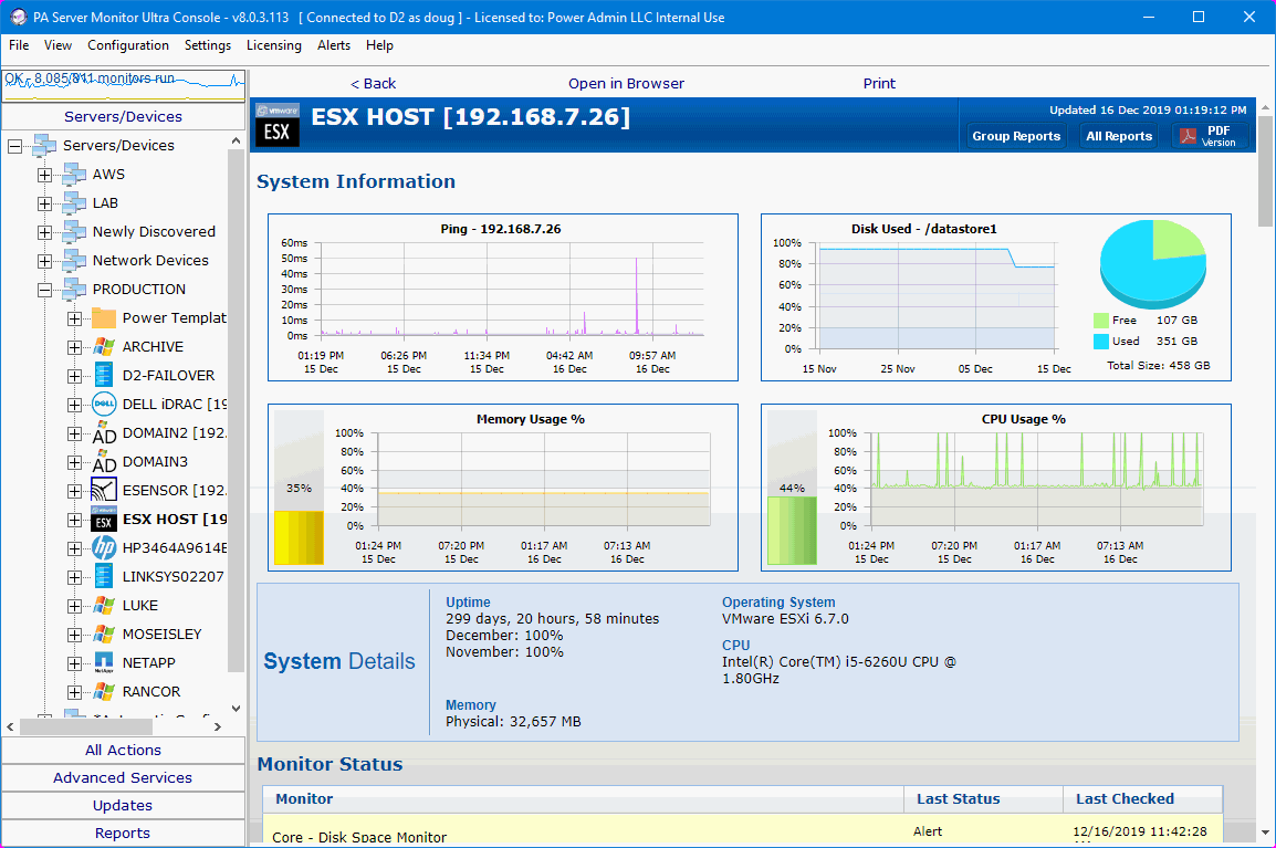 Windows 7 PA Server Monitor 4.0 full