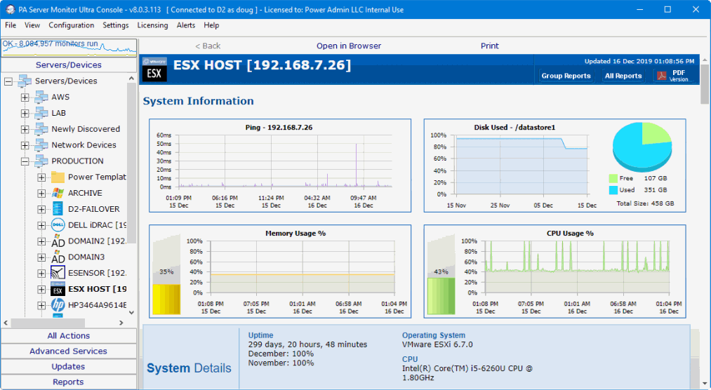 PA Server Monitor Free Edition 5.0 full