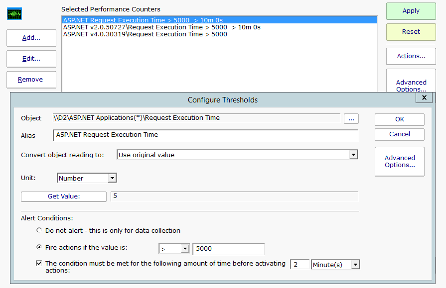 Windows performance counters, SNMP Objects, AWS Cloudwatch, VMWare ESX counters