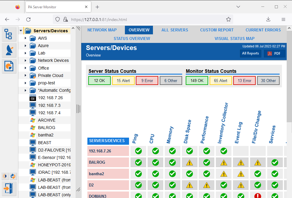 Web-based reports